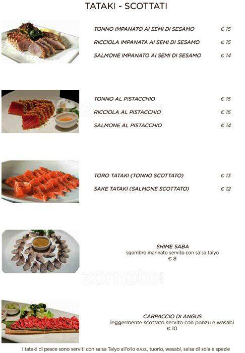 Menu di Ristorante TAIYO - Adige 