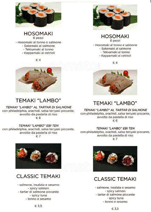 Menu di Ristorante TAIYO - Adige 
