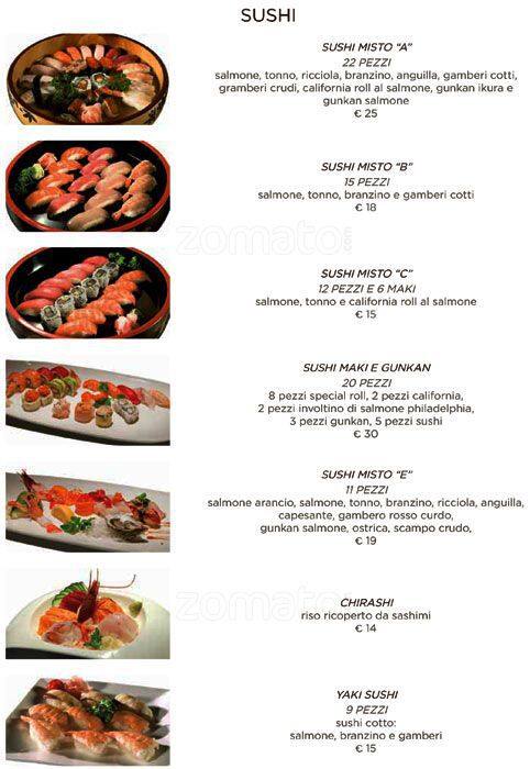 Menu di Ristorante TAIYO - Adige 