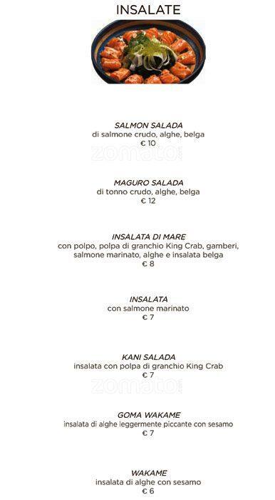 Menu di Ristorante TAIYO - Adige 