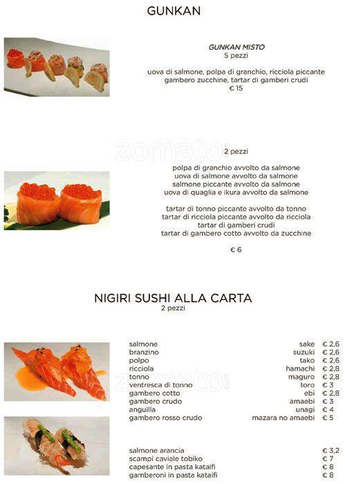 Menu di Ristorante TAIYO - Adige 