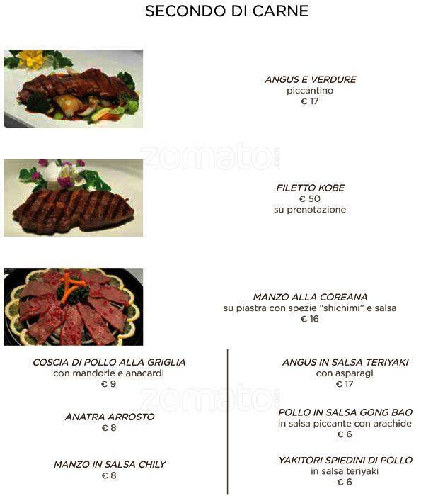 Menu di Ristorante TAIYO - Adige 
