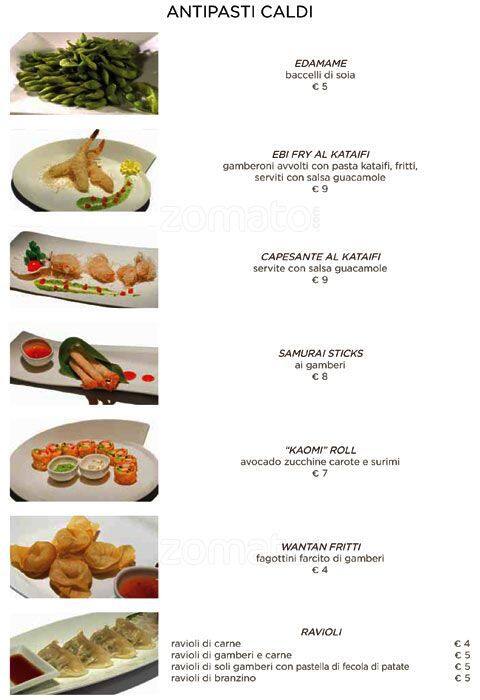 Menu di Ristorante TAIYO - Adige 