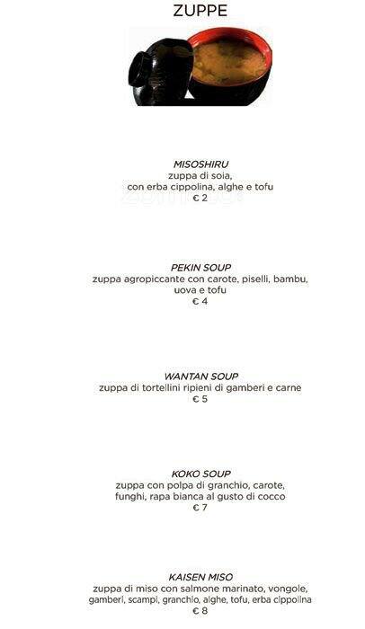 Menu di Ristorante TAIYO - Adige 