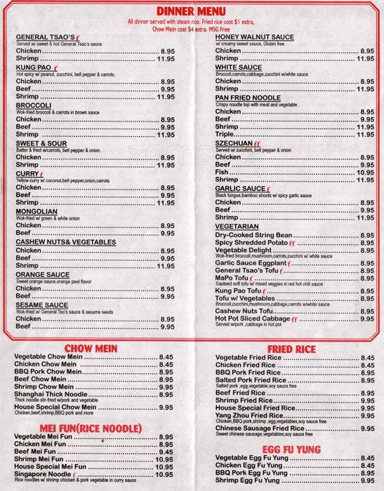 Carta de Lucy's Kitchen