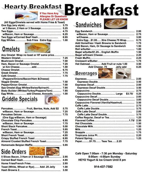 Silver Lake Cafe Grill Deli Menu Urbanspoon/Zomato