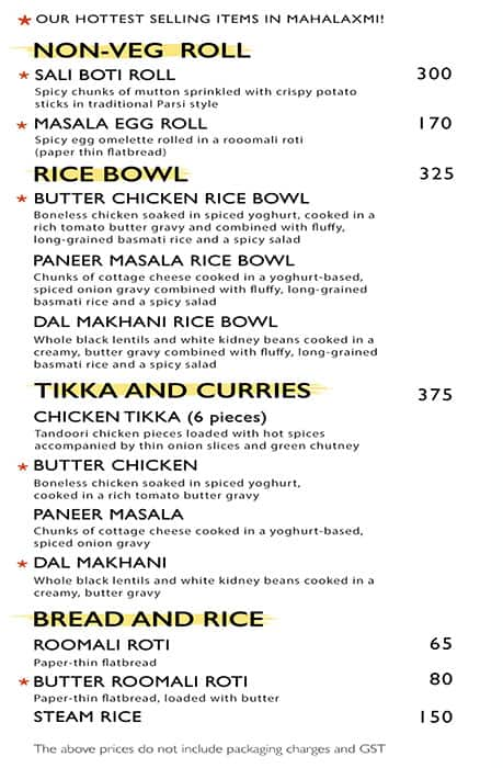 Menu at The Roll Company (TRC) - Juhu, Mumbai, Hotel Royal Garden