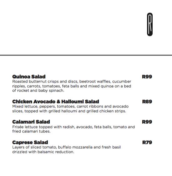Salsa Kyalami Menu at Geraldine Simmons blog