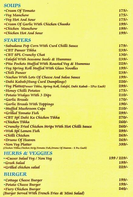 Cafe Blue Tomato Menu, Menu for Cafe Blue Tomato, Rajouri Garden, New ...