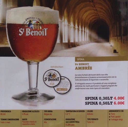 Menu di Pils Pub Arco della Pace 
