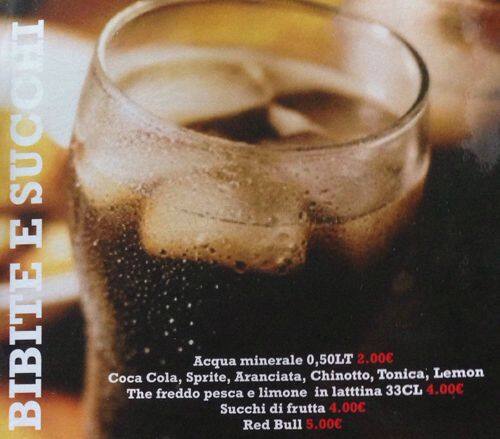 Menu di Pils Pub Arco della Pace 
