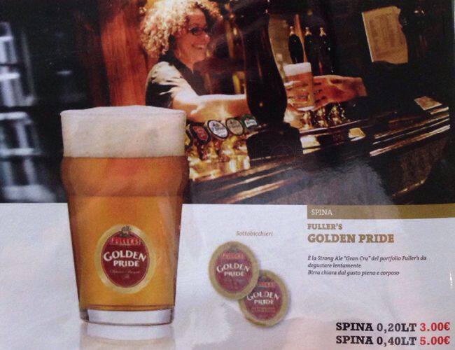 Menu di Pils Pub Arco della Pace 