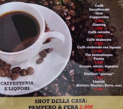Menu di Pils Pub Arco della Pace 