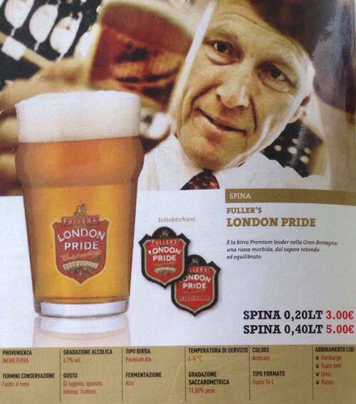 Menu di Pils Pub Arco della Pace 