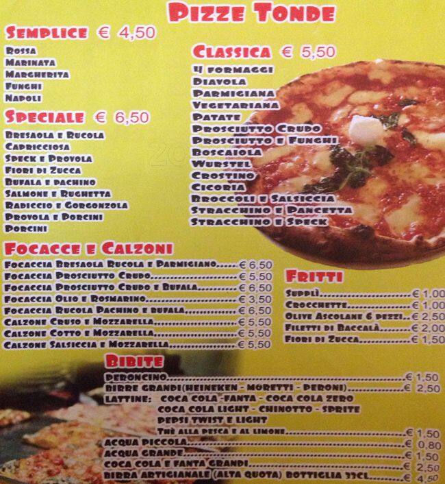 Menu di Che Pizza C'e' EUR Montagnola 