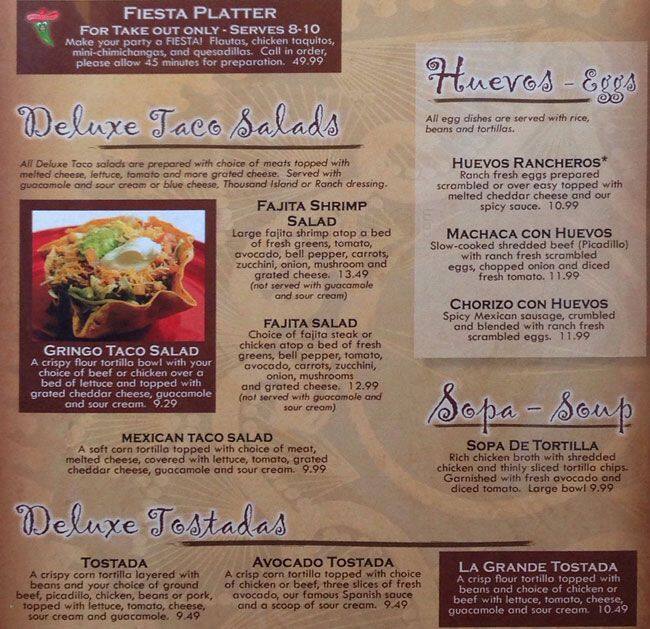 Menu at Mr Jalapeno restaurant, Bonney Lake