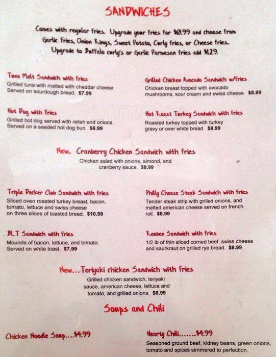 Mel's Pizza menu