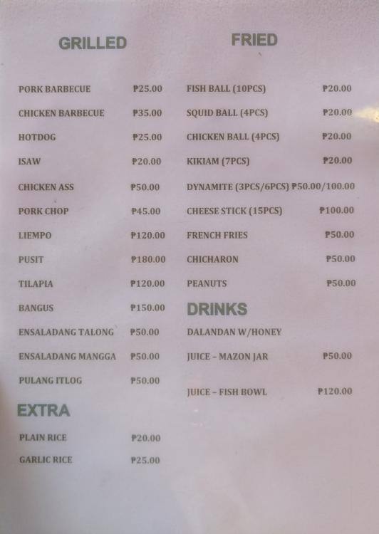 Pick N' Grill Menu, Menu for Pick N' Grill, New Manila, Quezon City ...