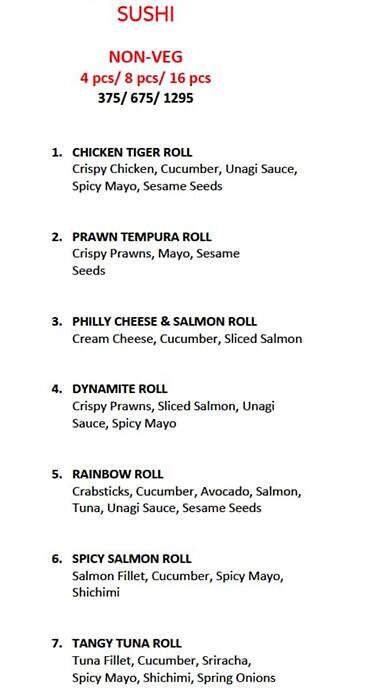 C.I.A Call It Asiian menu