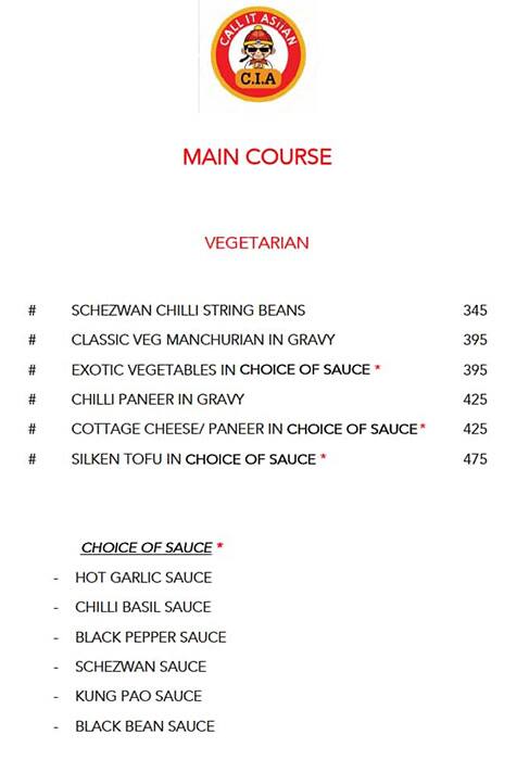 C.I.A Call It Asiian menu