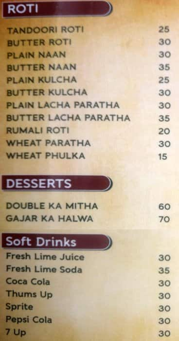 Menu at Pista House, Bengaluru, 131