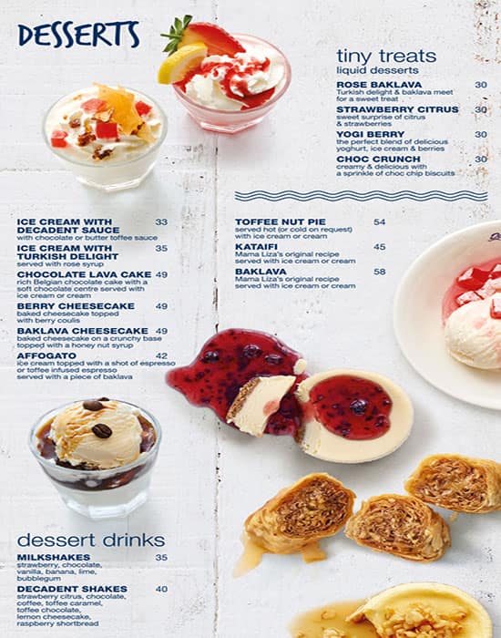 Ocean Basket Menu, Menu for Ocean Basket, Gordons Bay, Cape Town