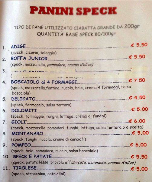 Menu di Superciccio 