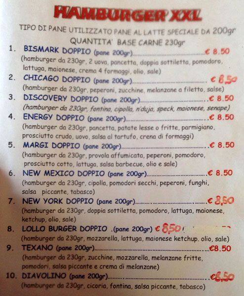 Menu di Superciccio 