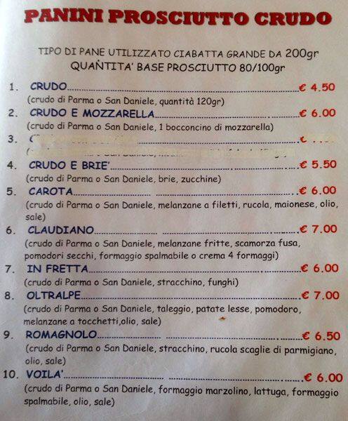 Menu di Superciccio 