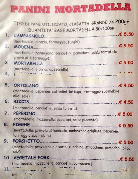 Menu di Superciccio 