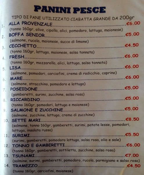 Menu di Superciccio 