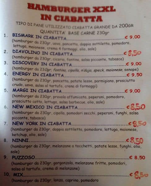 Menu di Superciccio 