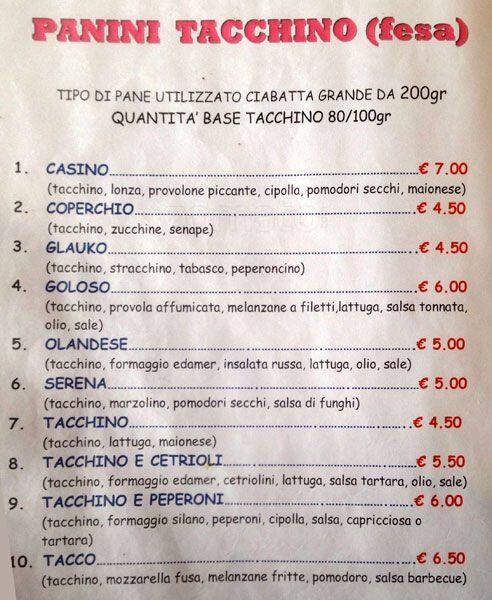 Menu di Superciccio 