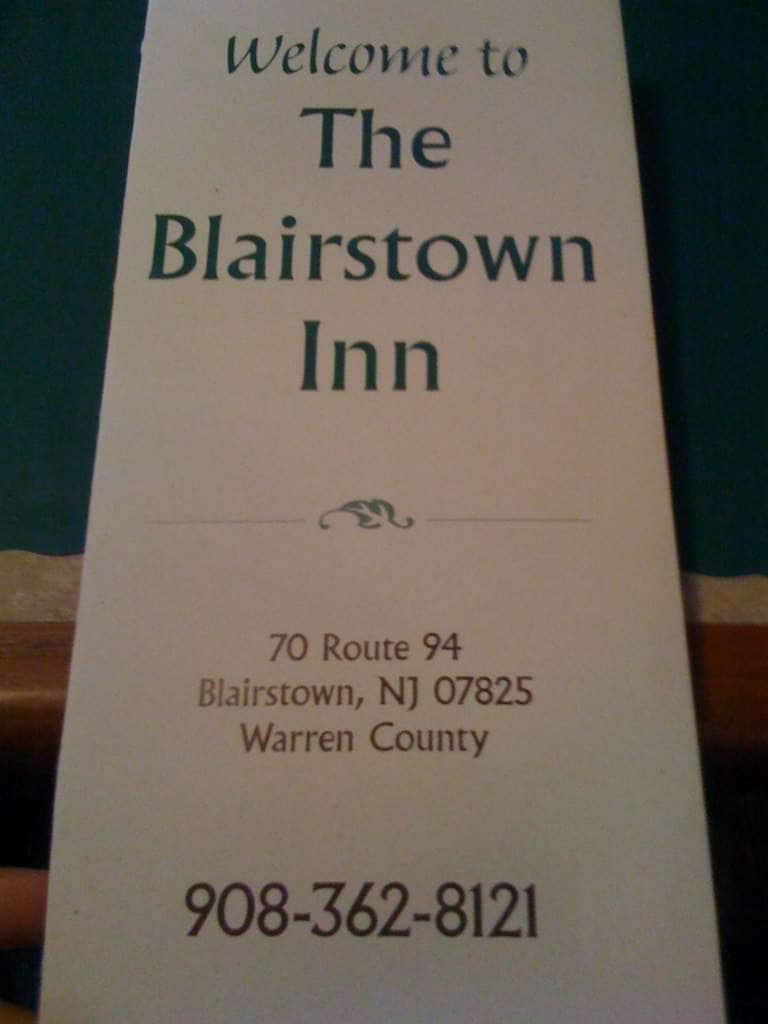 Blairstown Inn Incorporated Menu Urbanspoon/Zomato