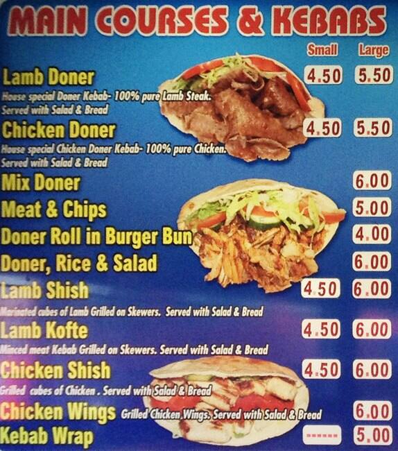Wood Green Kebab Centre Menu, Menu for Wood Green Kebab Centre