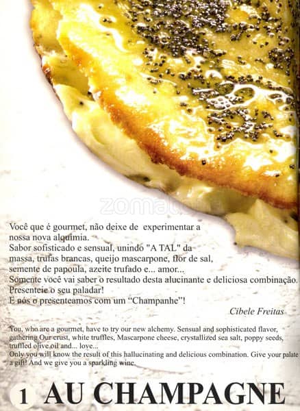 A Tal Da Pizza - Mário Ferraz cardápio