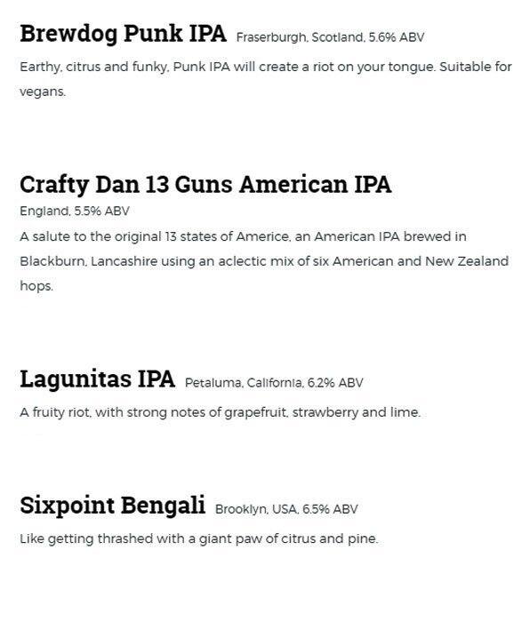 Menu at Spread Eagle pub & bar, Birmingham