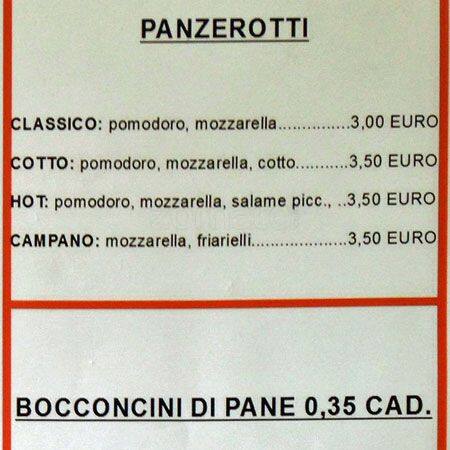 Menu di Paciarott 
