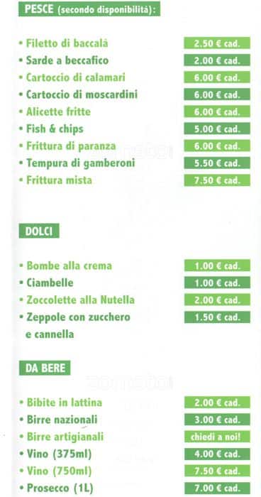 Menu di Freetto 