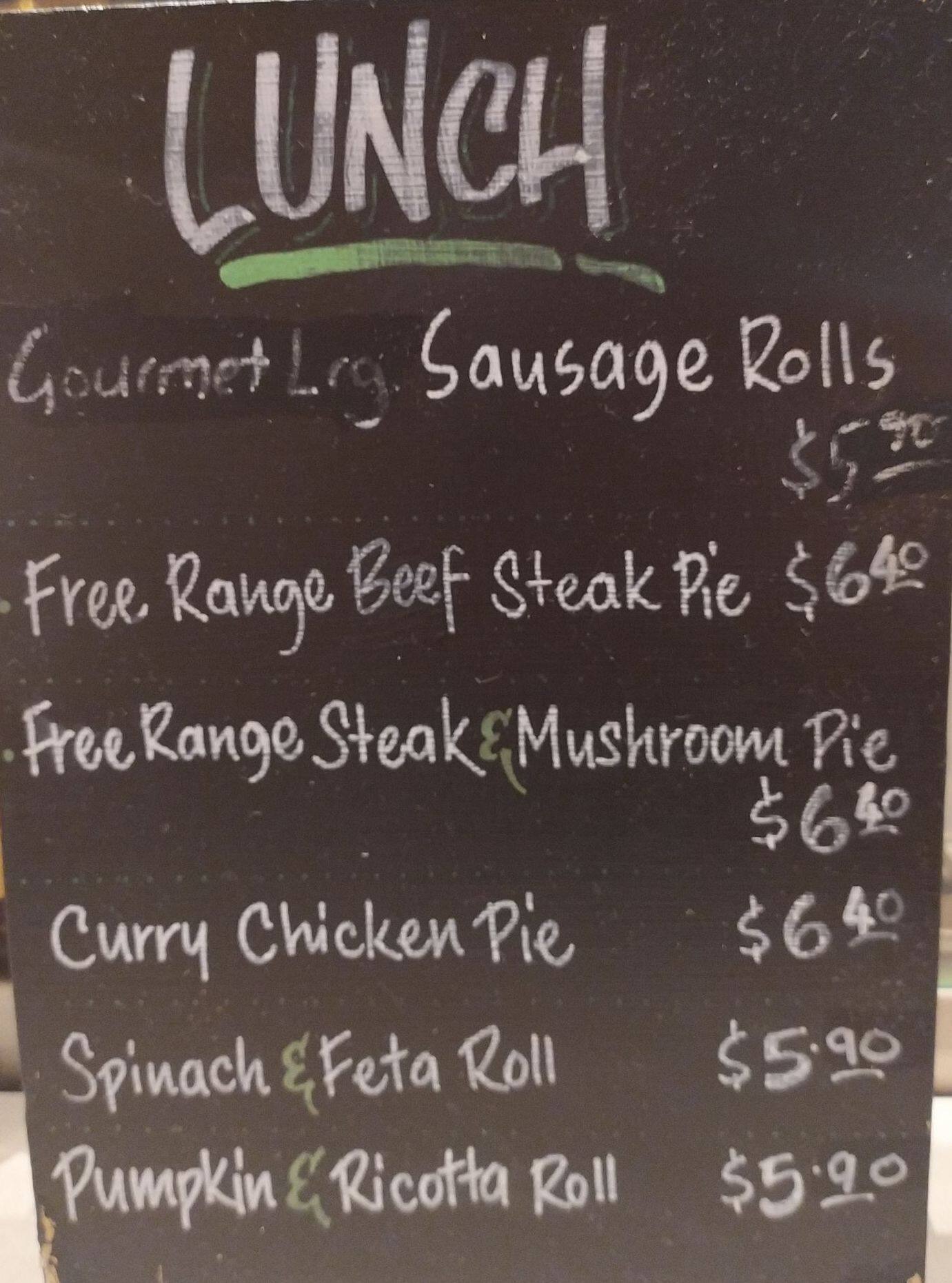Relish Foods menu