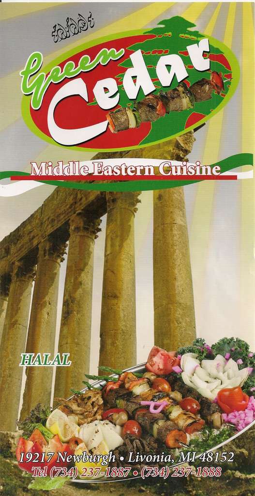 Green Cedar Menu, Menu for Green Cedar, Livonia, Detroit Urbanspoon