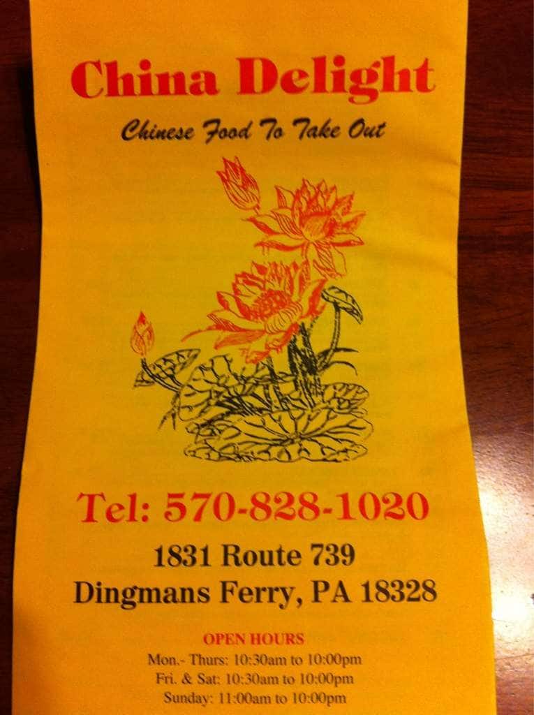 Menu At China Delight Restaurant Dingmans Ferry Pa 739