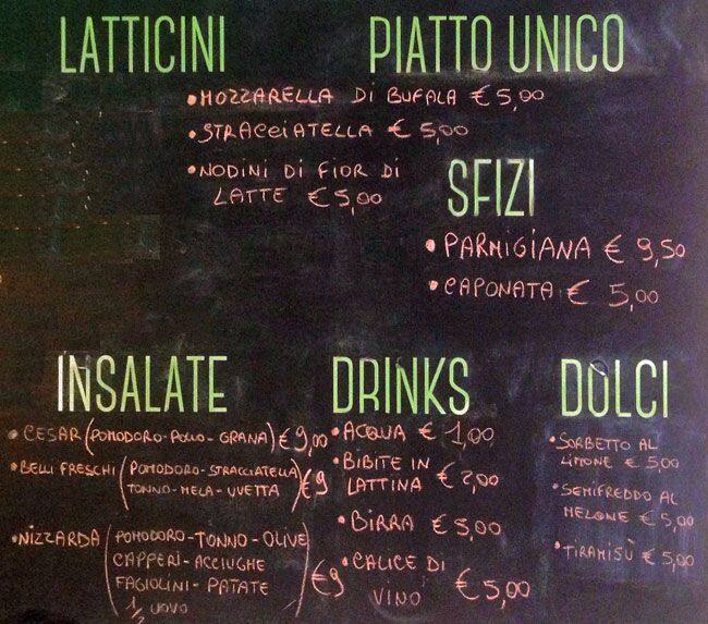 Menu di Belli Freschi 