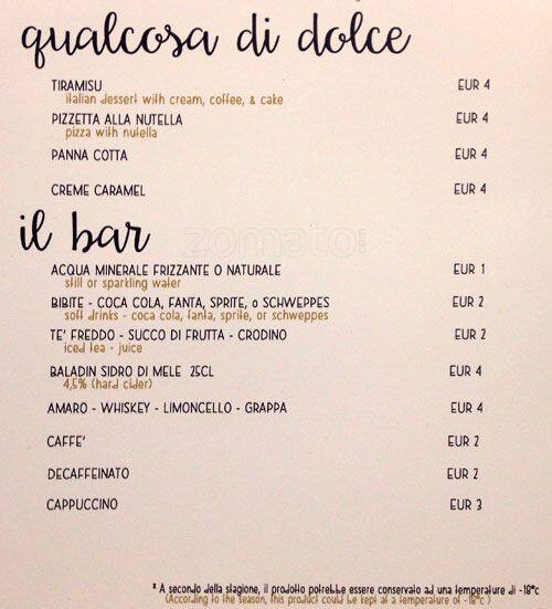 Menu di Fidelio 