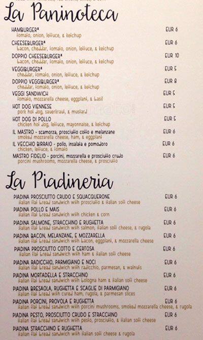 Menu di Fidelio 