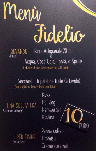 Menu di Fidelio 