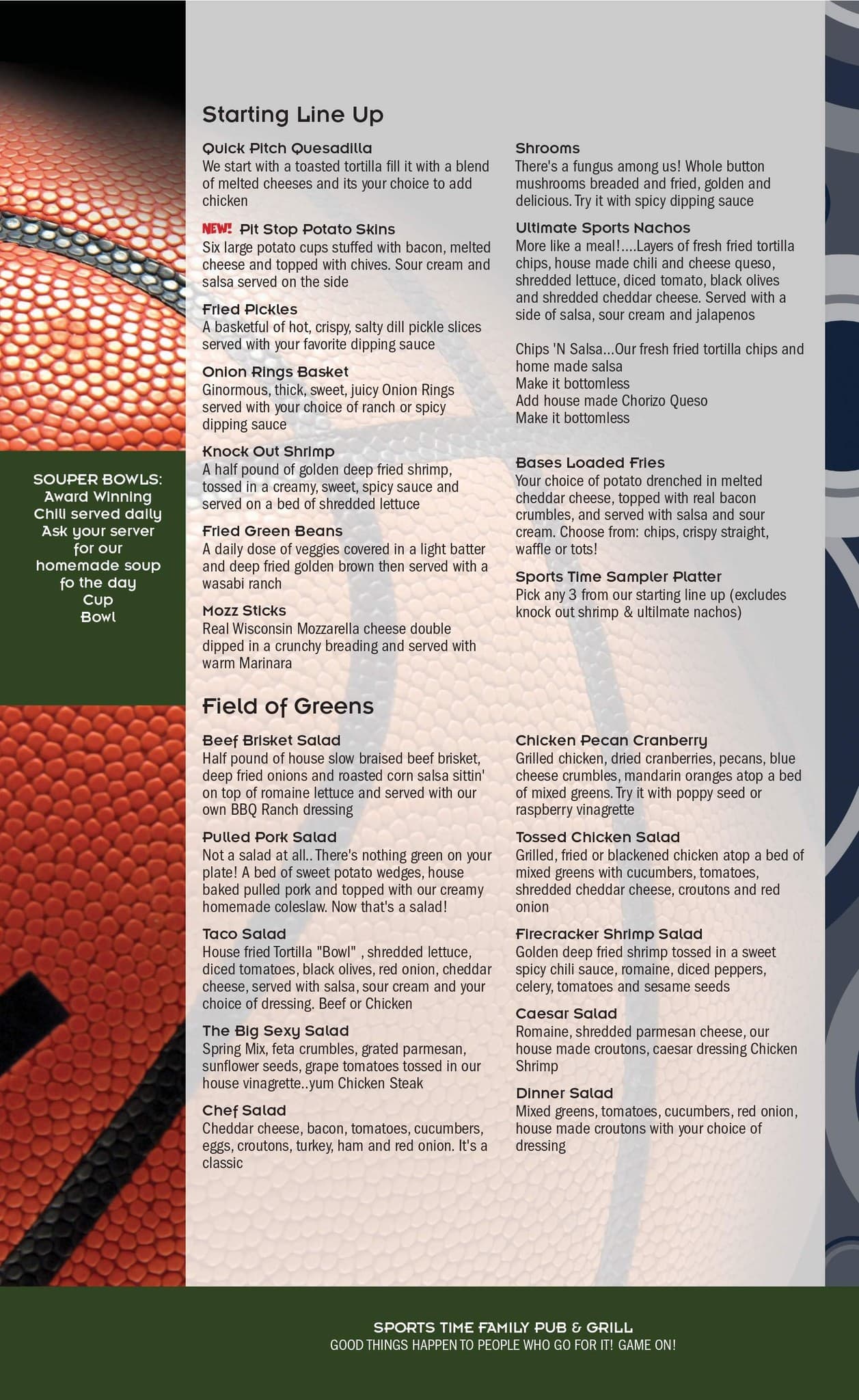 Menu at Sports Time Family Pub & Grill, Elkhart