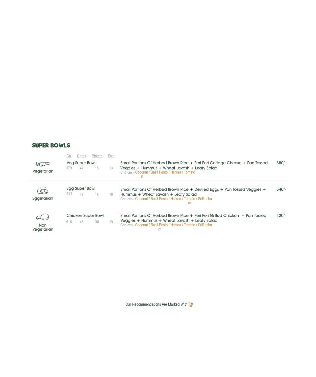 Nature S Pantry Menu Menu For Nature S Pantry 150 Feet Ring Road