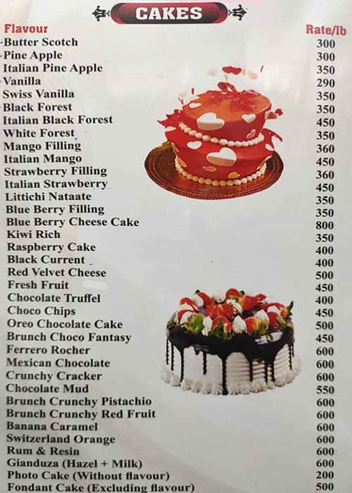 Brunch Italiano menu