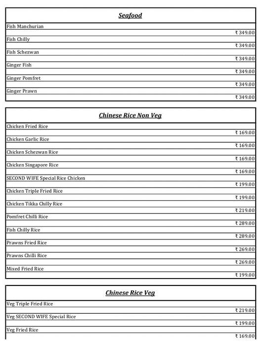 Hindu Lunch Home menu